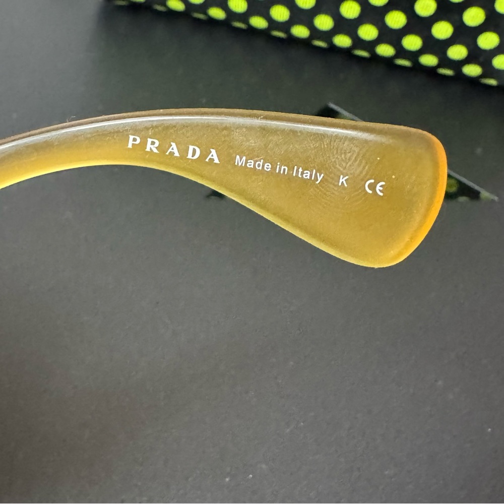 Prada Oversized Amber Shield Sunglasses SPR180 - Picture 5 of 13